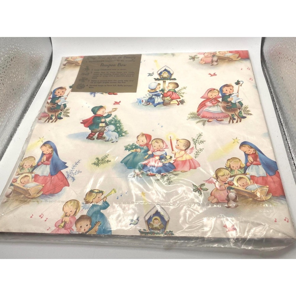 VTG Ephemera 1960's 1970's Christmas Wrapping Paper Unwrapped and Wrapped